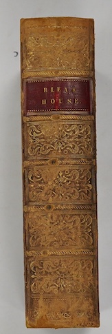 Dickens, Charles - Bleak House. First Edition. pictorial engraved and printed titles, frontis and 38 plates (by H.K.Browne); old half calf and marbled boards, gilt extra decorated panelled spine with red label, marbled e